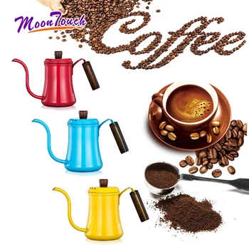 

700ml Stainless Steel Brew Coffee Pot Hand Drip Kettle Tea Pot Small Mouth Barista Coffee Tool Cafe Accessories Teaset Drinkware