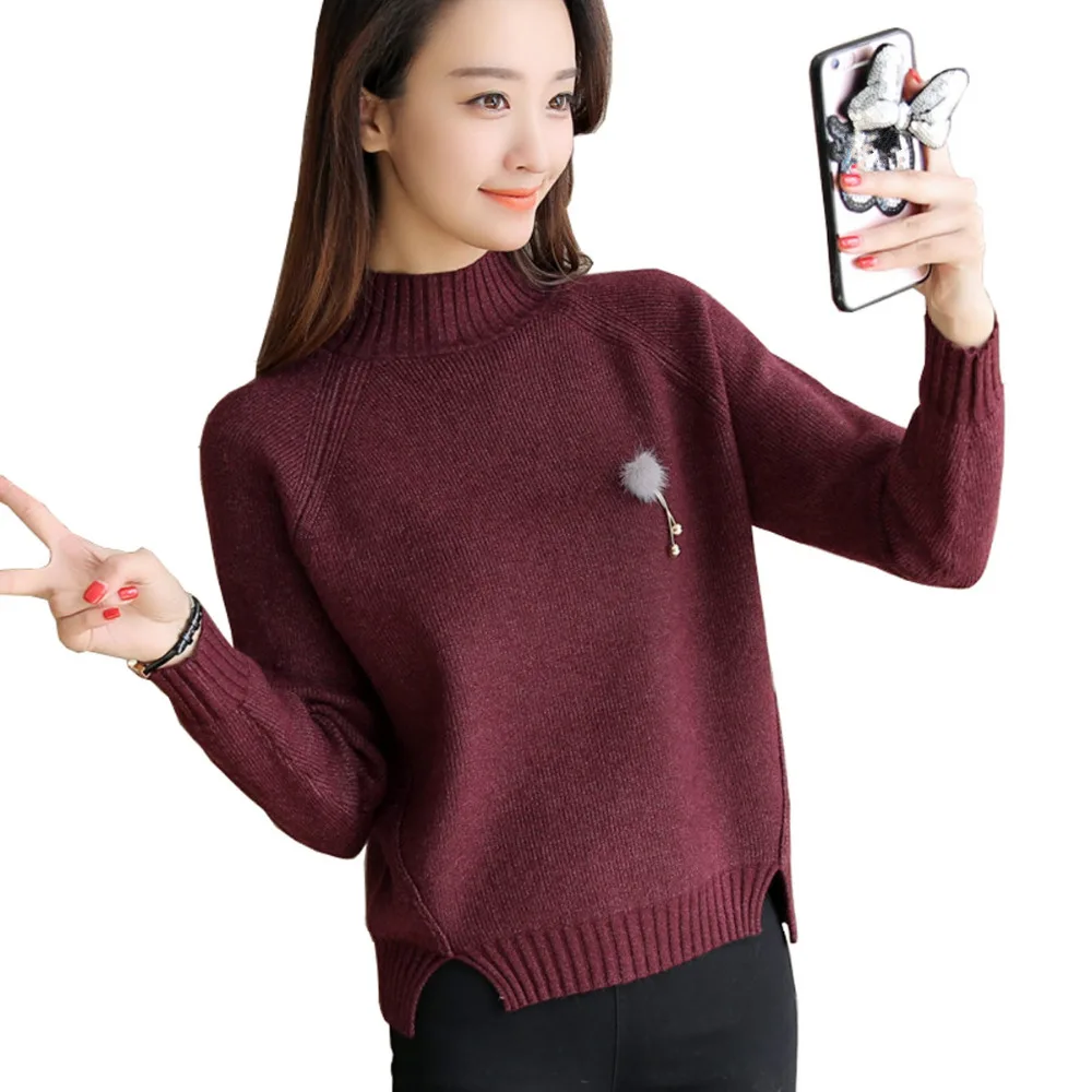 GIGOGOU Thick Warm Women Sweater Autumn Winter Loose Cozy Casual