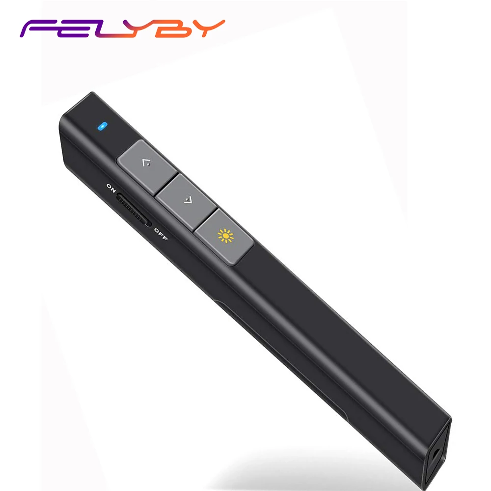 FELYBY N26 مقدم لاسلكي 2.4 GHz عرض التحكم عن بعد USB مؤشر ليزر للكمبيوتر FELYBY N26 مقدم لاسلكي 2.4 GHz عرض التحكم عن بعد USB مؤشر ليزر للكمبيوتر
