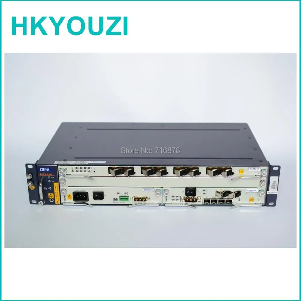 В наличии ZXA10 C320 OLT AC + 1 шт. GTGO SMXA/1 карта * с 4 портами 1G uplink PRAM DC power 8 SFPs|zxa10 c320|olt c320 |
