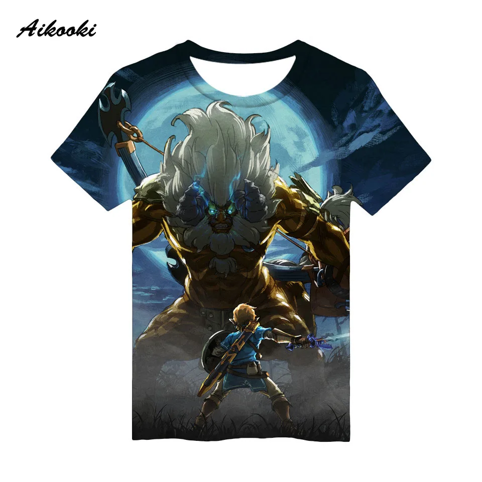 

Aikooki Breath of the Wild 3D T-shirt Men/Women Cotton Tshirt 3D Printing The Legend of Zelda Boys/Girls T Shirt Streetwear Tops