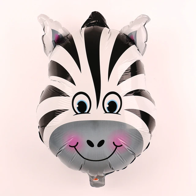Cartoon Animal Head Aluminum Film Balloon Tiger Lion Zebra Cow And Other  Animal Head Balloon For