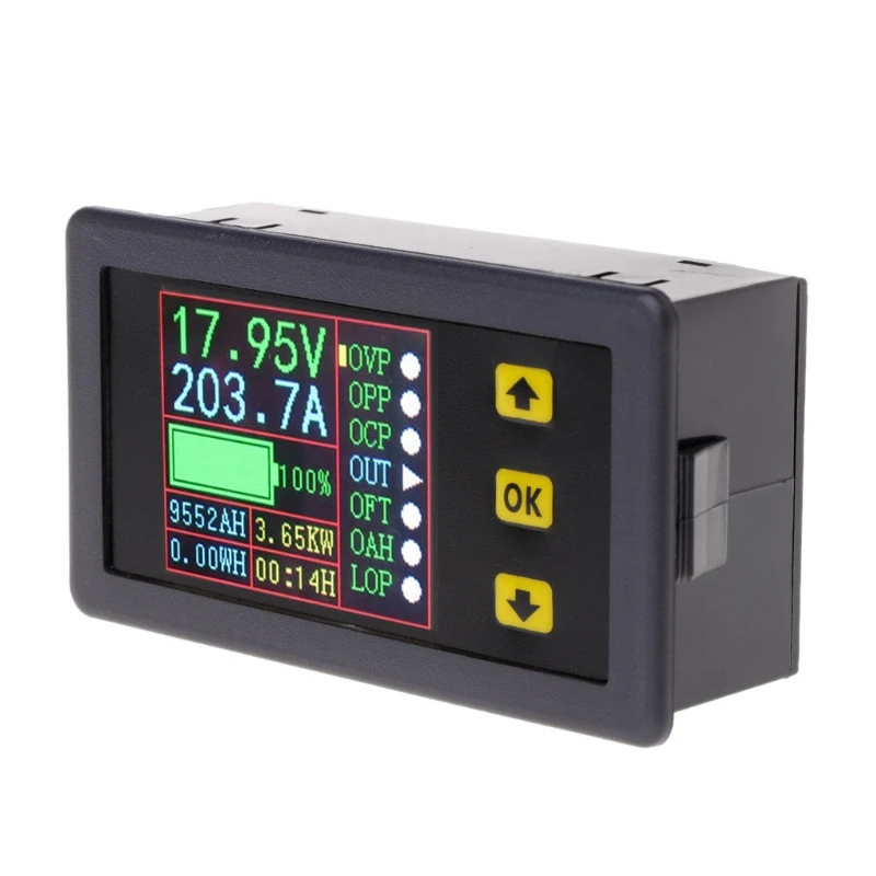 Цифровой мультиметр тестер заряда-разряда батареи DC 0-90V 0-20A Вольт Ампер метр W-store D21_B