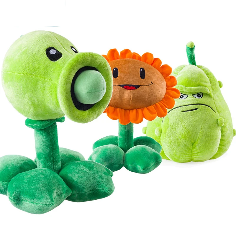 3 шт./лот 30 см PVZ Plants vs Zombies Peashooter Squash Подсолнух Плюшевые игрушки Мягкие куклы