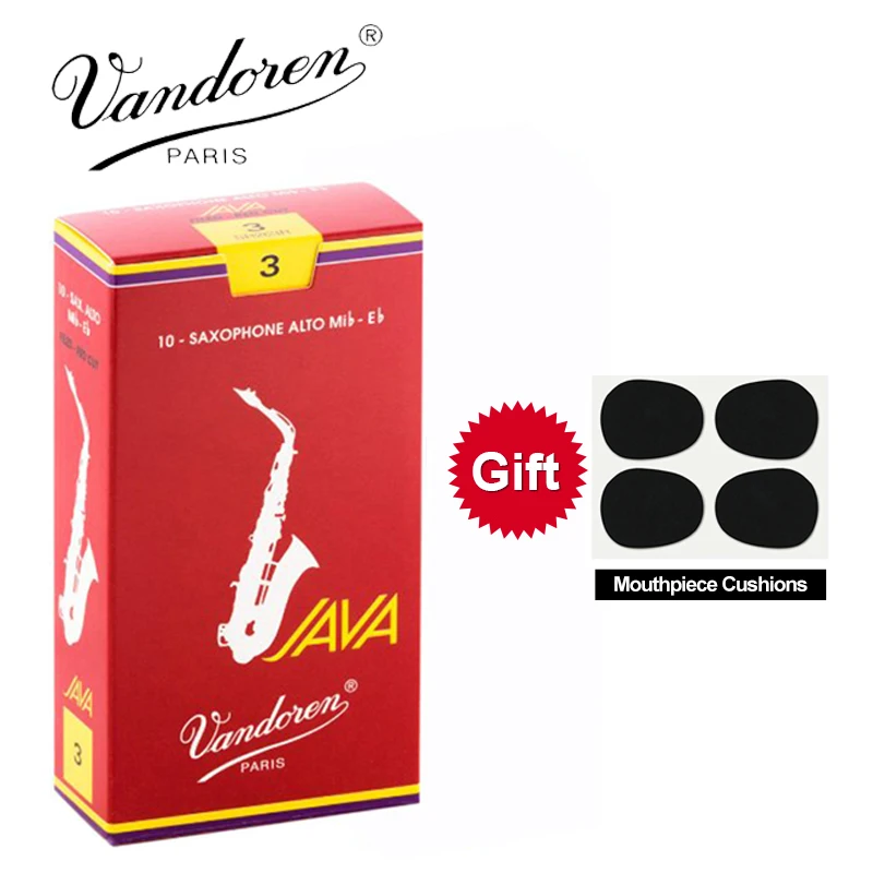 Оригинальный Французский Vandoren JAVA Alto Sax Red Reeds / Eb альт саксофон 2 5 #3 0 # коробка из 10 [с