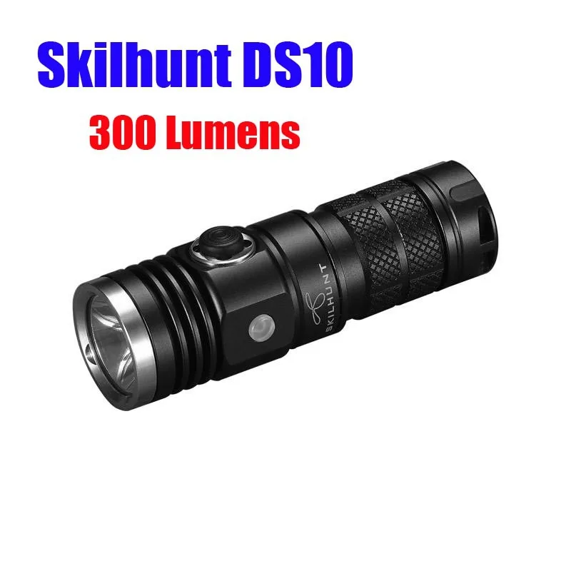 Skilhunt DS10 CREE XM-L2 300 Luems EDC светодиодный фонарь для кемпинга, совместимый с 16340 CR123A батарея