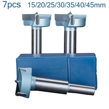 Shina 7pcs 15mm-45mm Forstner Drill Bits Tips Woodworking Tools Hole Saw Cutter Hinge Boring Round Shank Tungsten Carbide Cutter Shina 7pcs 15mm-45mm Forstner Drill Bits Tips Woodworking Tools Hole Saw Cutter Hinge Boring Round Shank Tungsten Carbide Cutter