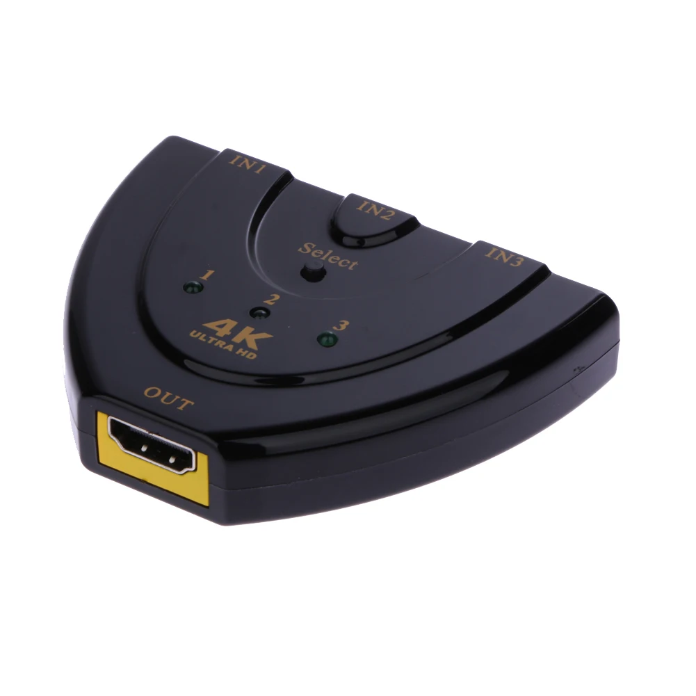4K*2K 1080P 3D Mini 3 Ports HDMI Switch 1.4b 4K Switcher HDMI Splitter 3 in 1 out Port Hub for DVD HDTV Xbox PS3 PS4 1 in 2 out ports hdmi 1 03b splitter