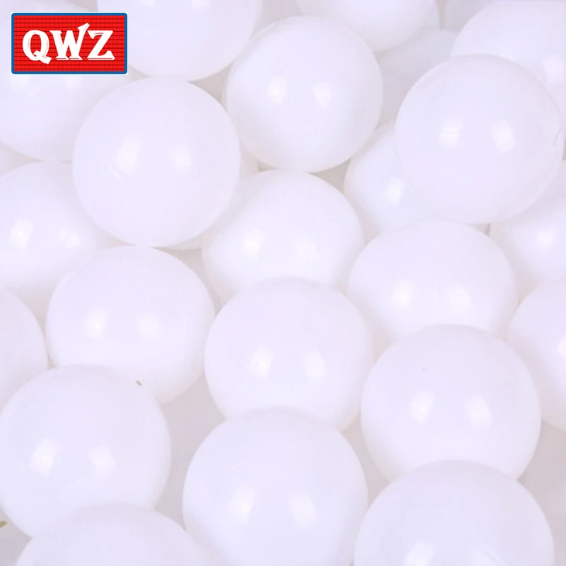 

QWZ 100pcs 5.5cm White Environmental Protection Ocean Ball Baby Swimming Water Pool Soft Plastic Ocean Wave Ball Thickening Toys