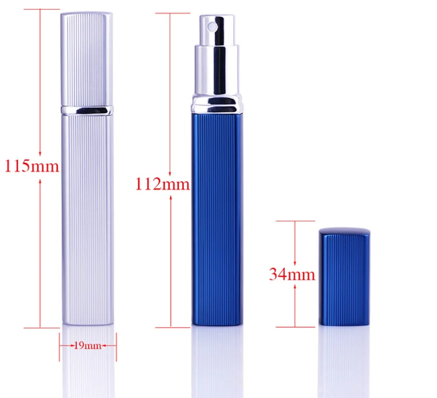 1Pcs 12ml Perfume Bottle Mini Portable Travel Refillable Perfume Atomizer Bottle Nozzle Spray Scent Pump Housing 6 Color Bottle