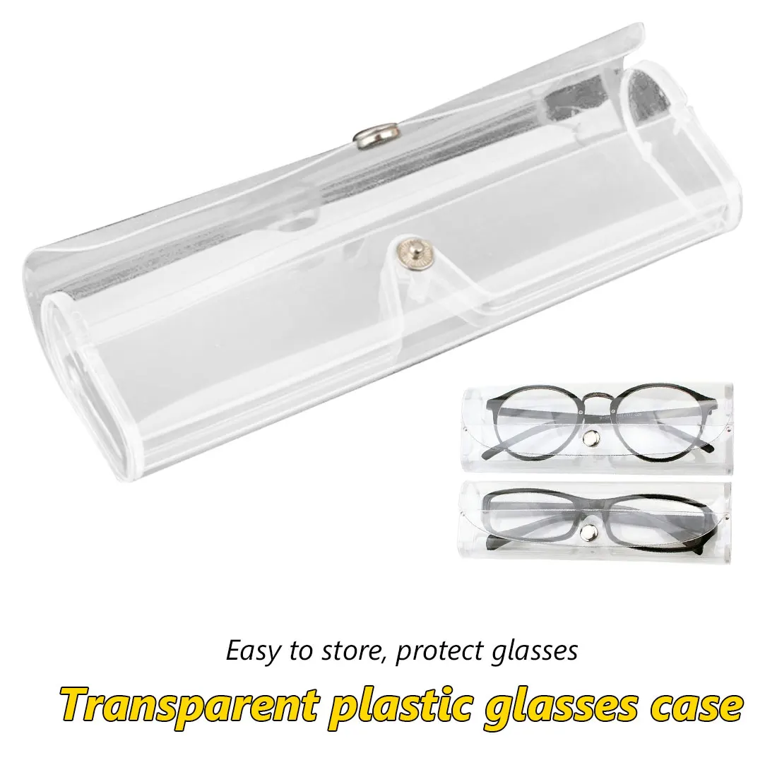 New Arrival 1Pcs Clear Plastic Reading Glasses Case Eyeglasses Transparent Box glasses holder box glasses case