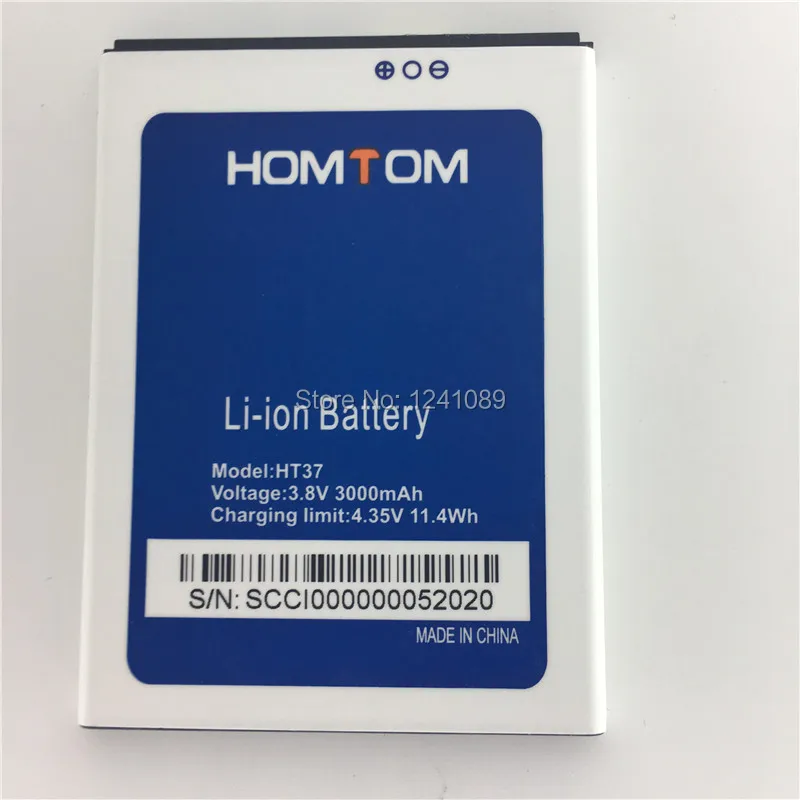 

For HOMTOM HT37/HT37 pro battery 3000mAh Original quality Long standby time Mobile phone battery Original quality