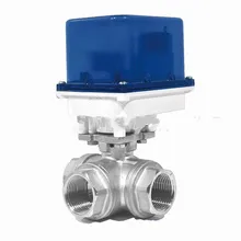 3 способа Миниатюрный электромагнитный клапан небольшой клапан с электрическим управлением DN8-50 AC220V DC12V DC24V нержавеющая сталь 3-ходовый исполнительный механизм клапана с моторным шариком