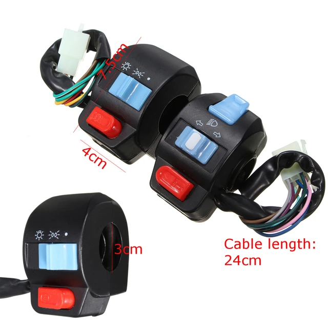 Universal Waterproof Motorcycle Handlebar Switches Controller Motorbike Horn Button Turn Signal Electric Fog Lamp Light Start