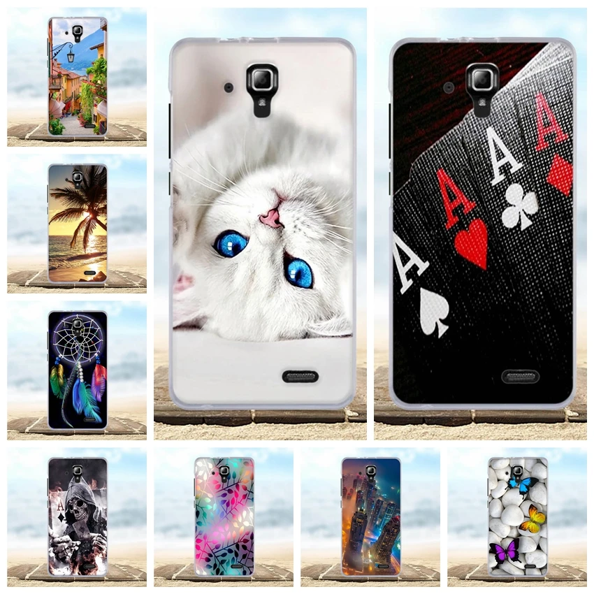 

Cover For Lenovo A536 A358T Case Cover Flower Cat pattern Soft Silicone TPU Back Funda For Lenovo A536 A 536 Mobile Phone Case