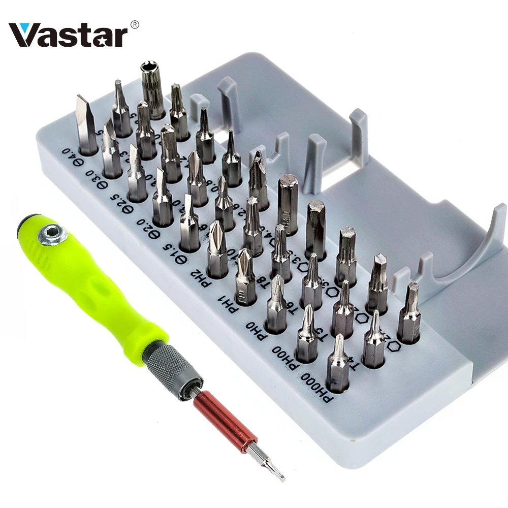 Vastar 32 in 1 Precision Screwdriver Set Mini Magnetic Screwdriver Set for Phone Mobile Ipad Camera Maintenance Tool