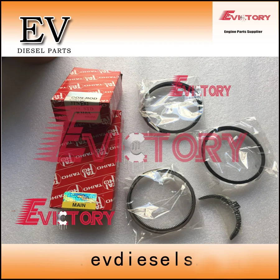 EV для Yanmar 3D82A 3TN82 3TN82E 3D82AE полный комплект прокладок двигателя + поршневых колец