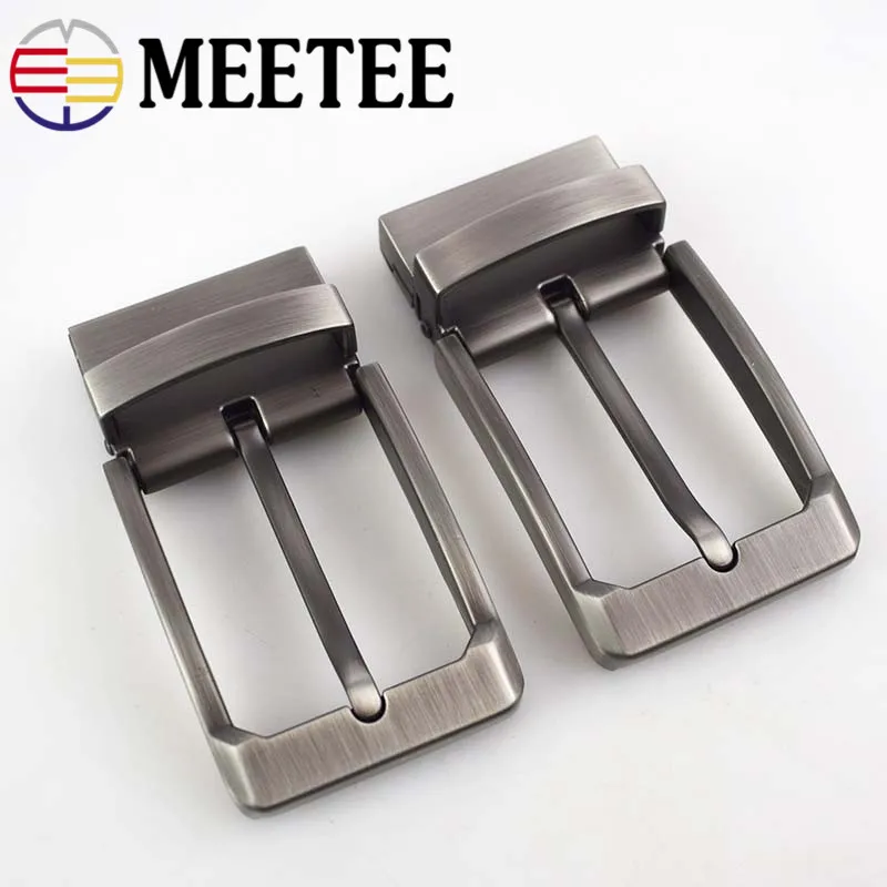 

Meetee 1pcs 35mm Alloy Double-sided Rotating Tail Belt Buckle Metal Pin Buckle DIY Leather Craft Clothes Decor Accessories BD380