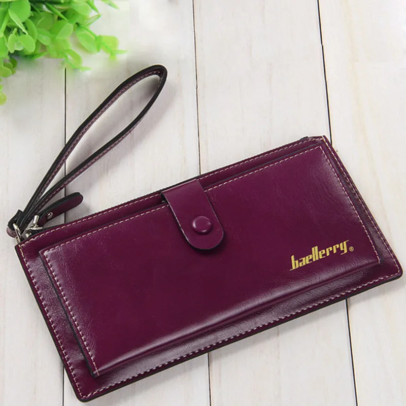 

DreamShining European Style Top Grade Women Wallets Solid Color PU Leather Hasp Zip Clutch Female Mobile Bags Money Purse Lady