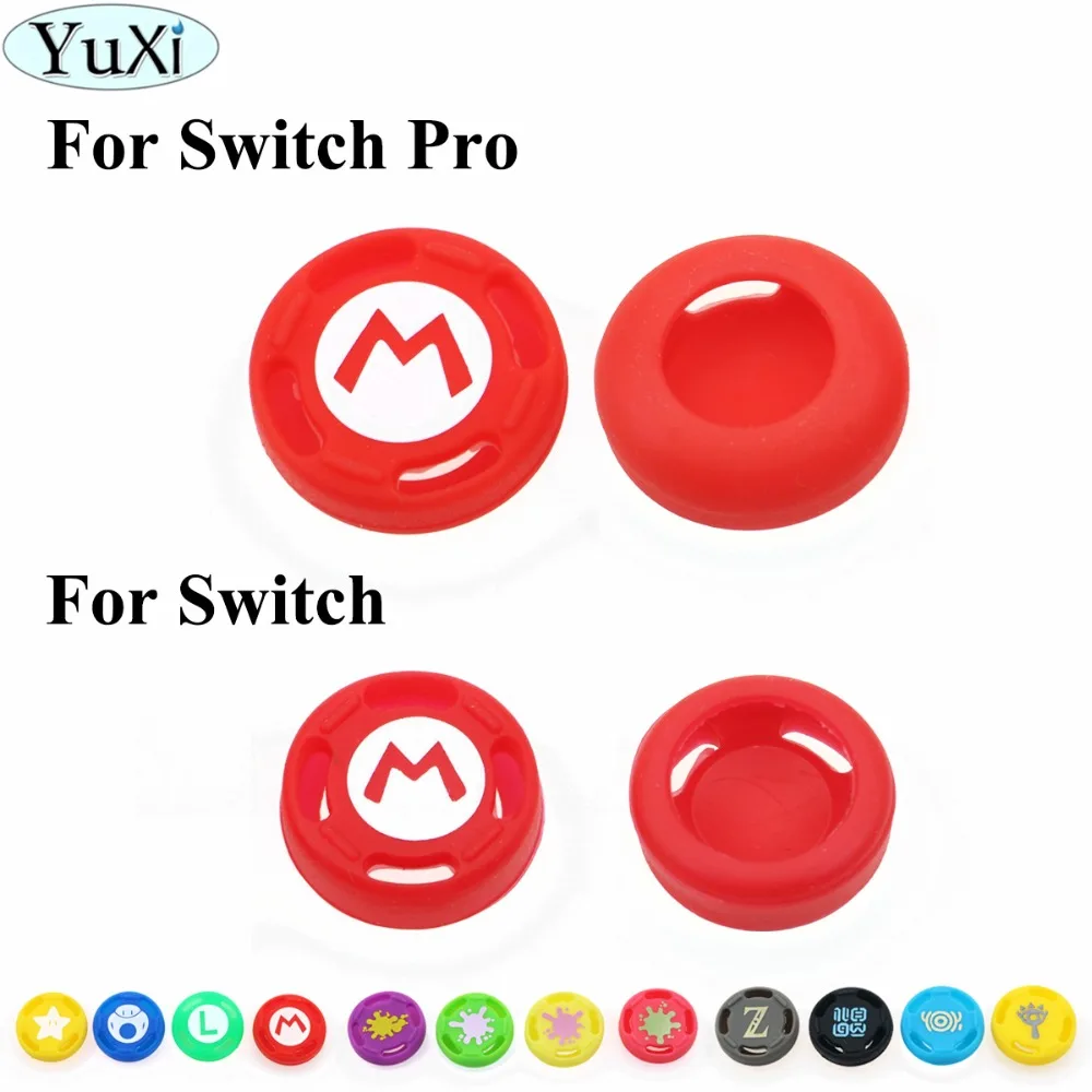 YuXi 300 шт для переключателя и Pro контроллера, Силиконовая крышка, аналоговая Крышка для большого пальца, Сменные ручки для контроллера Joy-con