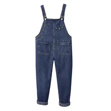 Джинсовые комбинезоны для женщин новые Свободные Комбинезоны Женский комбинезон больших размеров 5XL джинсы бойфренды повседневные синие женские комбинезоны C5398