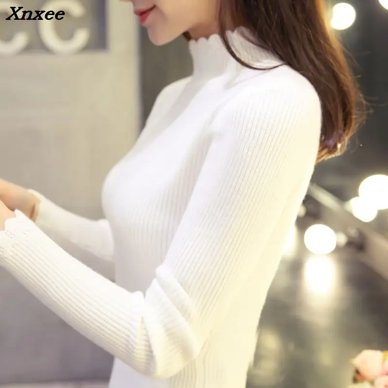 2018 New Spring Autumn Fashion Women sweater sexy slim tight Bottoming Solid Turtleneck sweater women elegant Knitted Pullovers 2018 New Spring Autumn Fashion Women sweater sexy slim tight Bottoming Solid Turtleneck sweater women elegant Knitted Pullovers