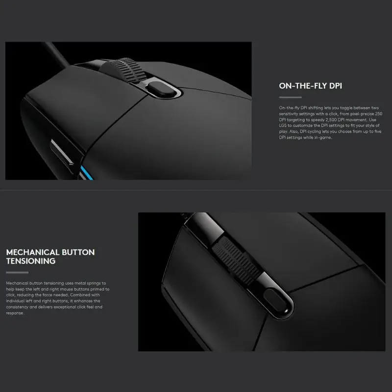 Эргономичная игровая мышь logitech mouse G102/G403 с программируемыми механическими кнопками, проводная мышь для ПК и ноутбука