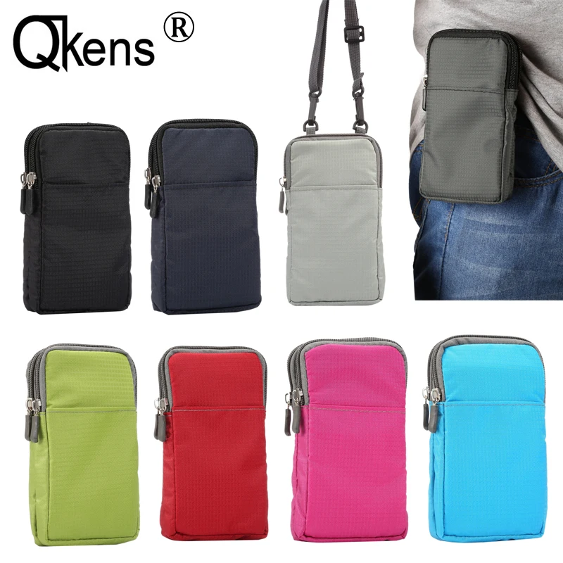

Woman Man Belt Clip Waist Pack Pouch Nylon Mobile Phone Wallet for Samsung for Huawei for Xiaomi Casual Crossbody Shoulder Bag