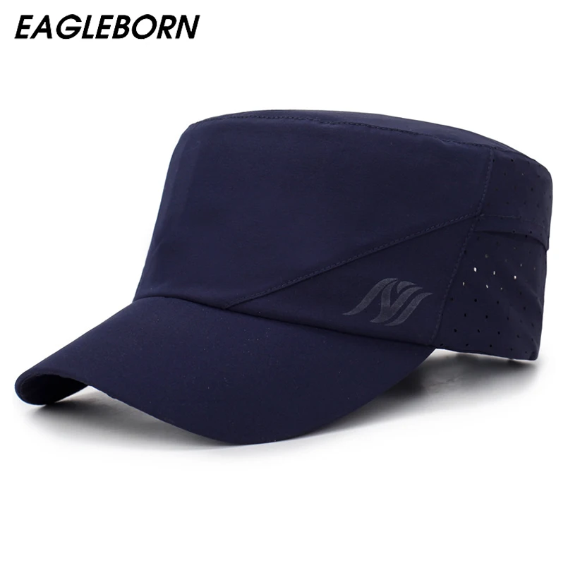 

EAGLEBORN Promotion Summer Spring Men Women Military Hat Cap Quick Drying Military Cap Men Breathable Military Patrol Flat Hat