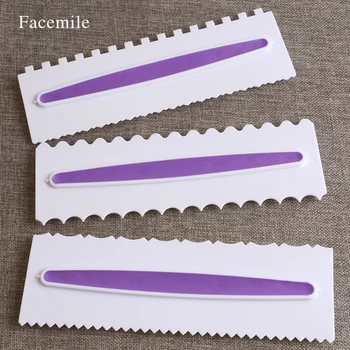 

Decorate Smart 3pcs/set Icing Comb Set New Pizza Dough Pastry Cake Cutter Scraper 52127 Gift