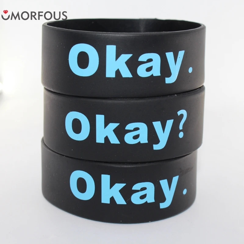 1PC Retail "Okay? Okay." Silicone Bracelet