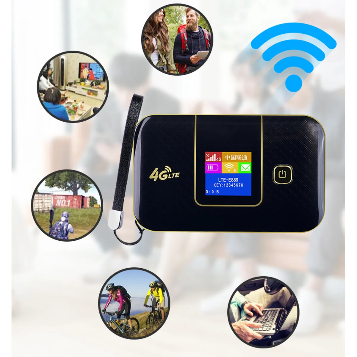  Portable 4G LTE Mobile WiFi Router Wireless Pockets Secure Hotspot 150Mbps High Speed 8000mAh Charg