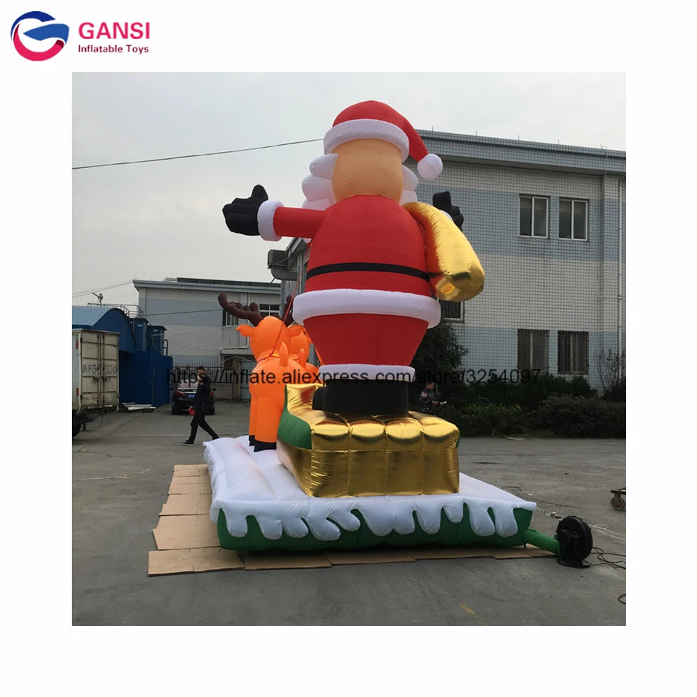 2017 Christmas holiday hot toys deerlet car inflatable santa with tractor