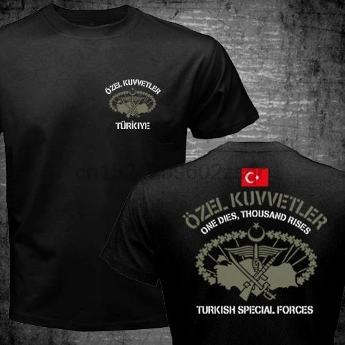 Новая Турецкая спецназ Ozel kuvvvetler Футболка мужская Camiseta черная|Футболки| |