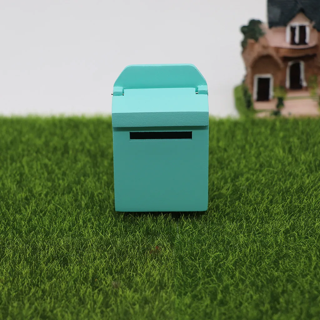 New1: 12 миниатюрный деревянный цветной внешний почтовый ящик мебель ролевые игры игрушка комбинированный миниатюрный аксессуар