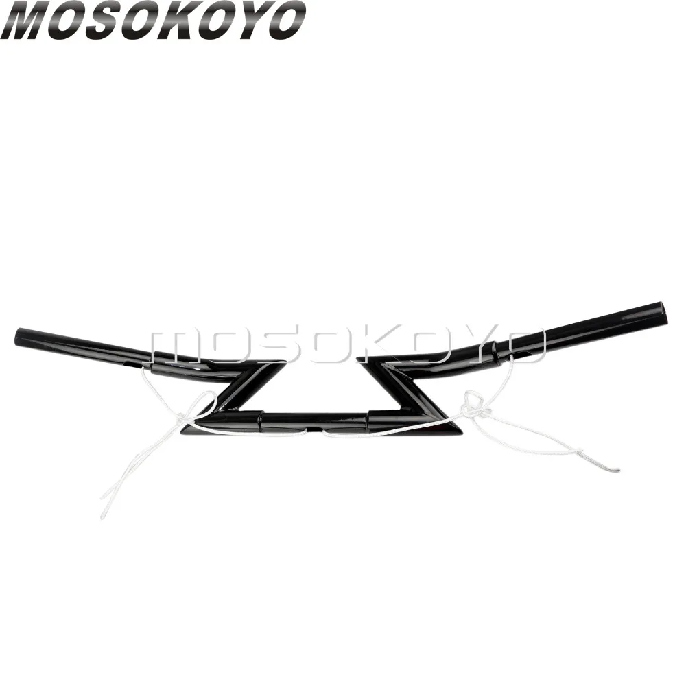 Универсальный черный " Руль Z Bar 4" Rise Drag Bar 25 мм руль для Harley Sportster Dyna Кафе Racer Chopper Triumph