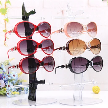 

Glasses Display Stand 5 Hooks Layers Sun Glass Display Shelf Plastic Frame Removable Counter Show Stand Holder