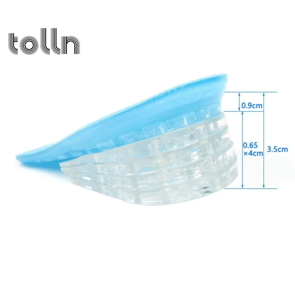 

Comfortable Unisex Silicone Gel Inner Heightening Shoe Pad Breathable Shock Absorption Shoes Cushions Insoles Heel Insert Pad