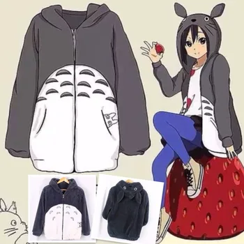 

2018 Men Women Anime My Neighbor POKEMON GO Totoro Hoodie Plush Coat Cosplay Costume Sweatshirts Jacket
