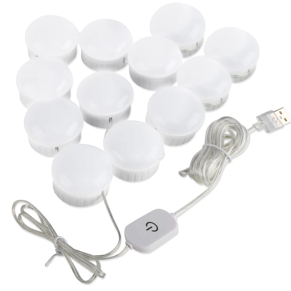 

Studio Glow Make-Up Light Vanity Make Up Lighting Cordless Professional Bright with 10 LED Bulb