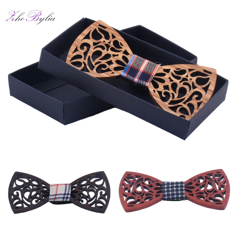 Натуральный полый деревянный галстук-бабочка для мужчин формальная одежда бизнес бант узлы Жених Свадебная вечеринка ювелирные изделия