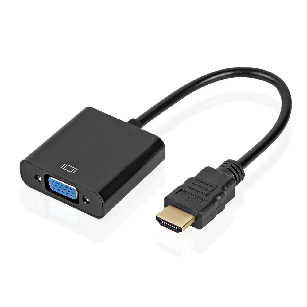  HDMI Male to VGA RGB Female HDMI to VGA Video Converter adapter HDMI Cable Full HD 1080P  Digital to Analog Video Audio Cable 