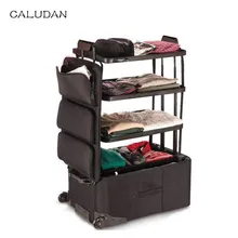 CALUDAN Большой Вместительный багаж для проверки багажа 3 слоя багаж на колесиках большой чемодан на колесиках