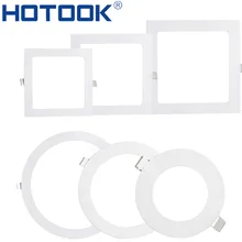 Ультра тонкий светодиодный светильник с регулируемой яркостью, круглые Квадратные панельные лампы 3 Вт 6 Вт 9 Вт 12 Вт 15 Вт 18 Вт 24 Вт 240 в 110 В, встраиваемые светильники