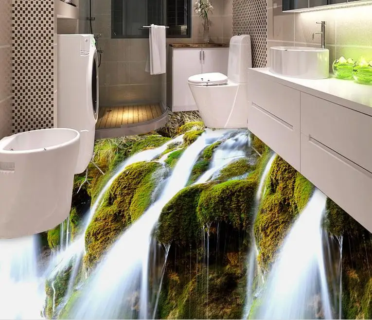 vinyl flooring adhesives custom wall paper rolls waterfall 3d floor art