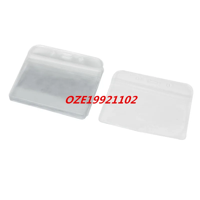 

Office Plastic Horizontal Business Working ID Badge Card Holder Clear