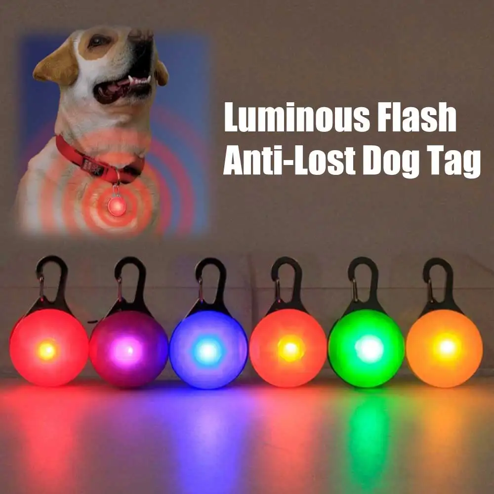 Pet Collar Glowing Pendant Night Safety Pet Leads Necklace Multicolor