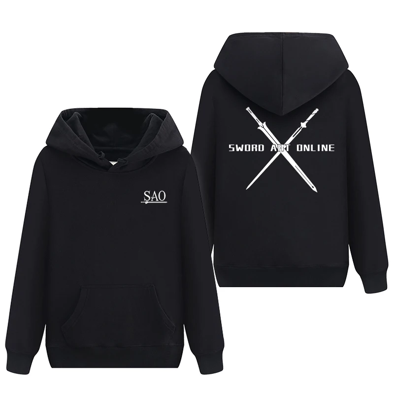 Hot Light Novel Sword Art Online cos Kirigaya Kazuto Long Sleeves Pullover Hoodies Coat Casual Outfit Tops Hot Light Novel Sword Art Online cos Kirigaya Kazuto Long Sleeves Pullover Hoodies Coat Casual Outfit Tops