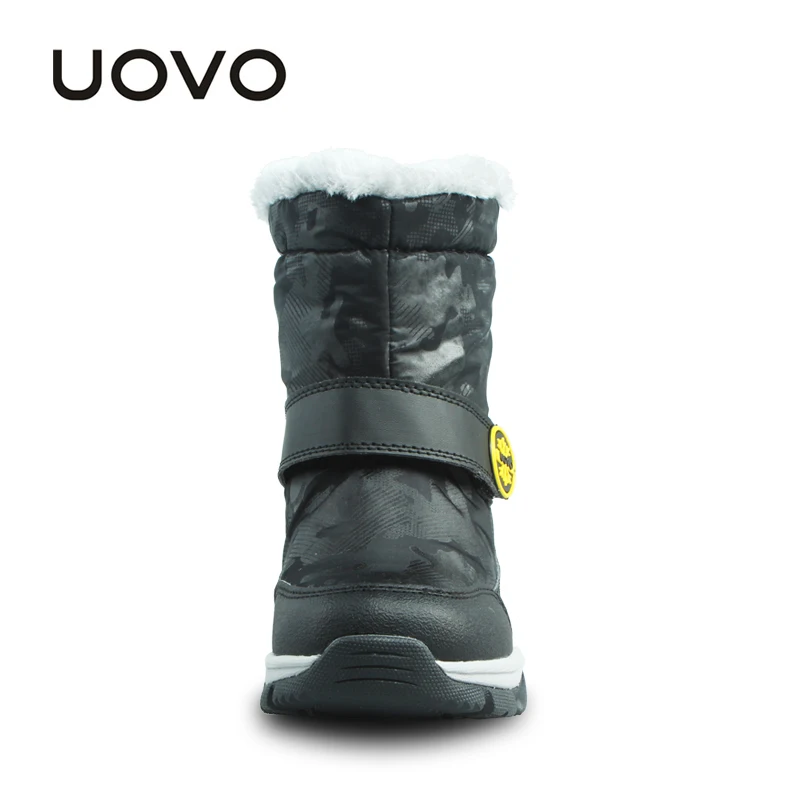 UOVO Дети Снегоступы Bottes Теплая Зима Ребенок Сапоги средний Икры для Мальчиков