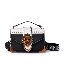 Brand Fashion Metal Lion Head Mini Small Square Pack Shoulder Bag Crossbody Package Clutch Women Designer Wallet Handbags Brand Fashion Metal Lion Head Mini Small Square Pack Shoulder Bag Crossbody Package Clutch Women Designer Wallet Handbags